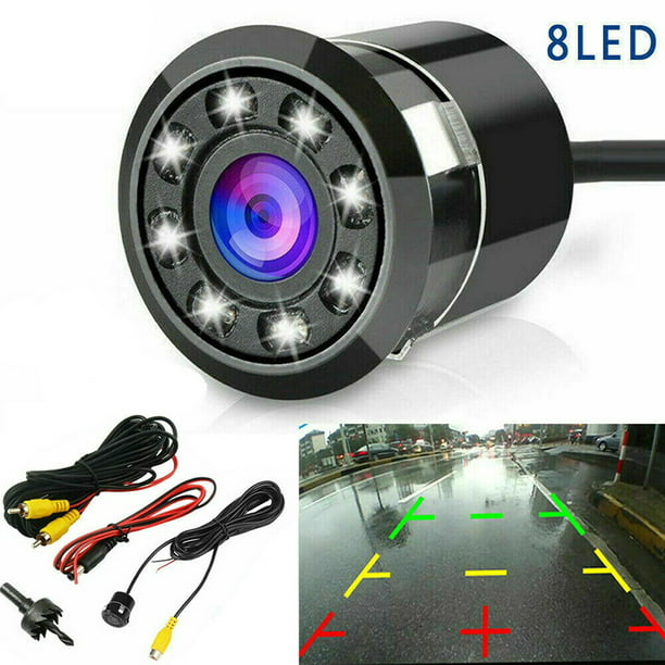 Night Vision Waterproof HD CMOS Reverse Car Rear View Backup Parking Camera LED 